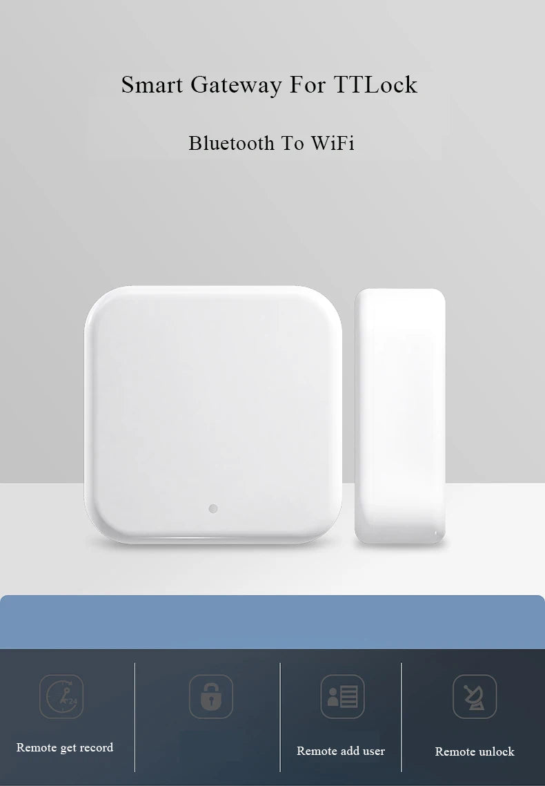 TTLock-Passerelle de Verrouillage de Dispositif, Compatible Bluetooth vers WiFi, Convertisseur pour Télécommande, Verrouillage Intelligent