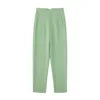 D3250 New Arrivals Women's Pants & Trousers Women High Waist Tight Solid Color Elegant Office Pants for Ladies Casual Pants