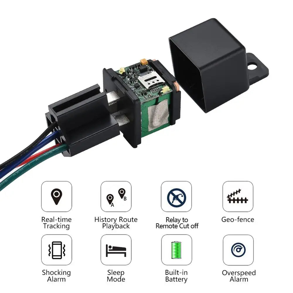 Traqueur GPS de voiture ST-907, dispositif de relais de suivi, localisateur GSM, télécommande, surveillance antivol, système d'huile coupé avec application gratuite