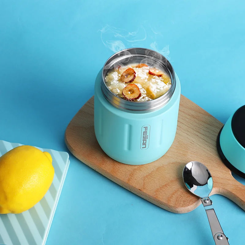 FEIJIAN 500 ml Thermos alimentaire, pot alimentaire isolé sous vide en acier inoxydable 316 avec cuillère boîte à déjeuner pour enfants