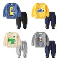 Girls' solid color outfit set, long-sleeved cropped sweater and pants, 2 pieces, new spring-autumn fashion, casual suit for children aged 4 to 12 years