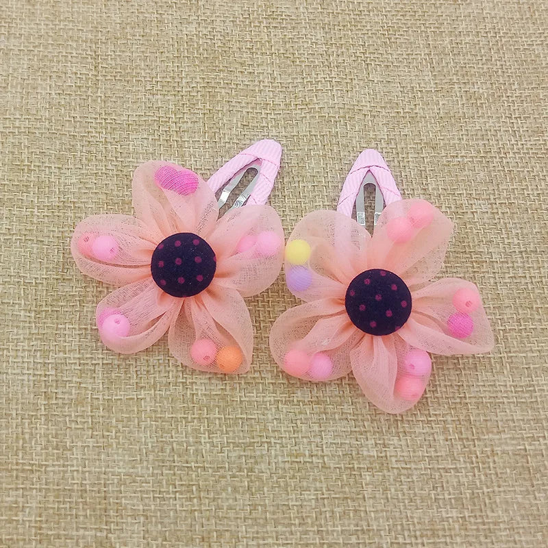 Pinces à cheveux pour enfants, 2 pièces/lot, nouvelles Barrettes de sécurité à fleurs mignonnes, Clip BB, cadeaux pour petites filles, accessoires pour cheveux pour enfants, offre spéciale