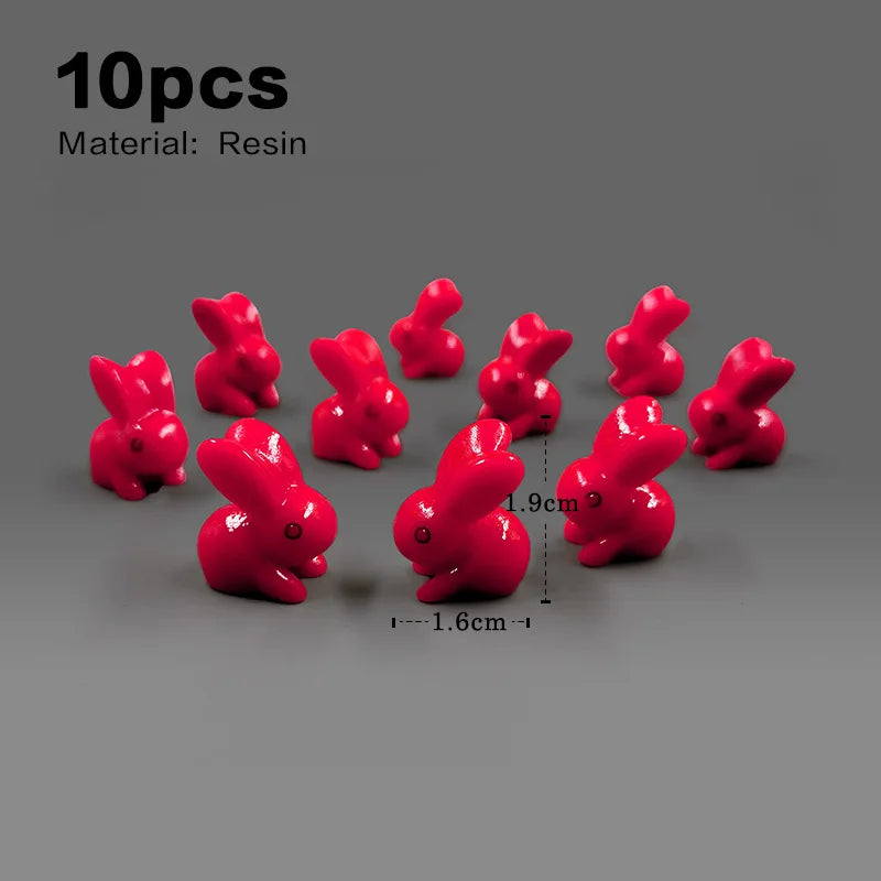 Figurine de pâques de noël, lapin blanc, carotte, bricolage, décor de chambre Kawaii, accessoires de décoration de jardin féerique miniatures modernes