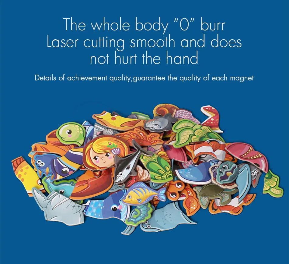 Livre de Puzzle magnétique pour enfants, jouets intelligents 3D, jeux d'entraînement cérébral, jouets éducatifs Montessori, cadeaux pour enfants, jouets de noël