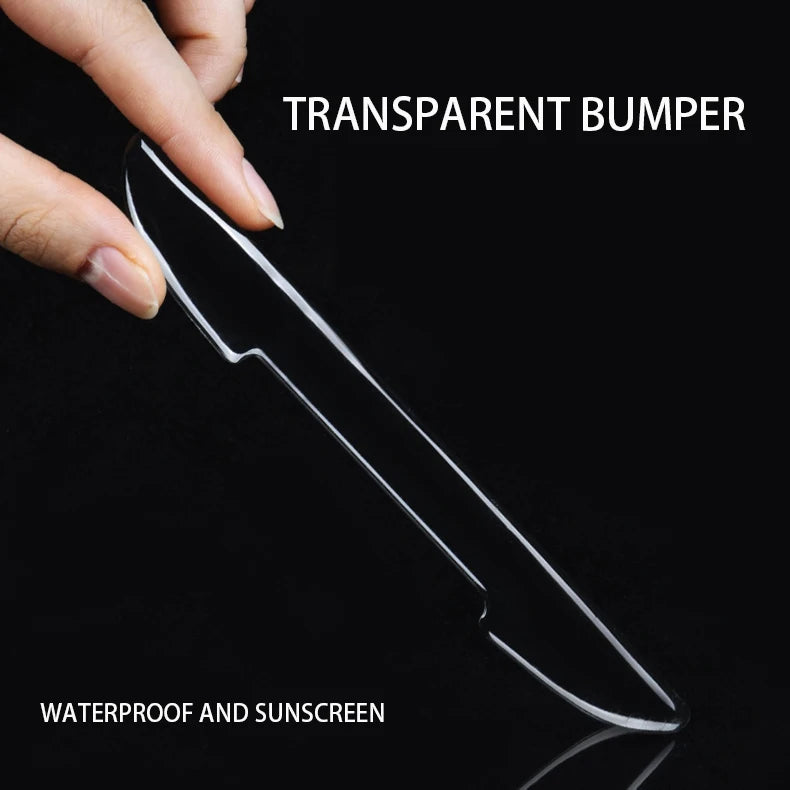 Transparent anti-collision protection bar stickers for car doors, rearview mirror covers, and side edge protection strips