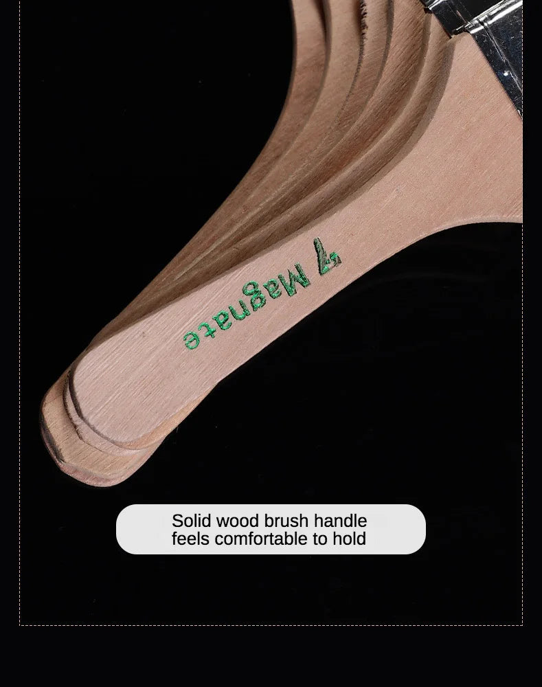 12 pièces/ensemble, pinceau de peinture à l'huile pour aquarelle, brosse d'art en poils de porc, brosse de nettoyage en bois facile à nettoyer, brosse à récurer pour barbecue