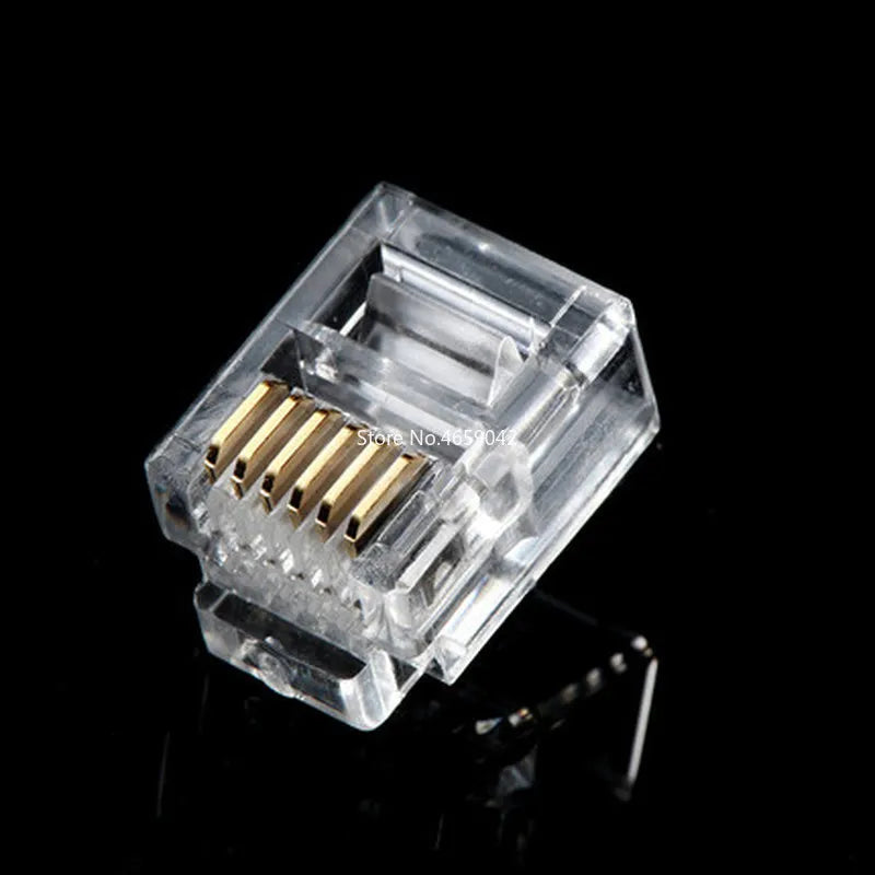 RJ11 to RJ45 modular network connectors, 6P2C, 6P4C, 6P6C, 8P8C, 10 pieces