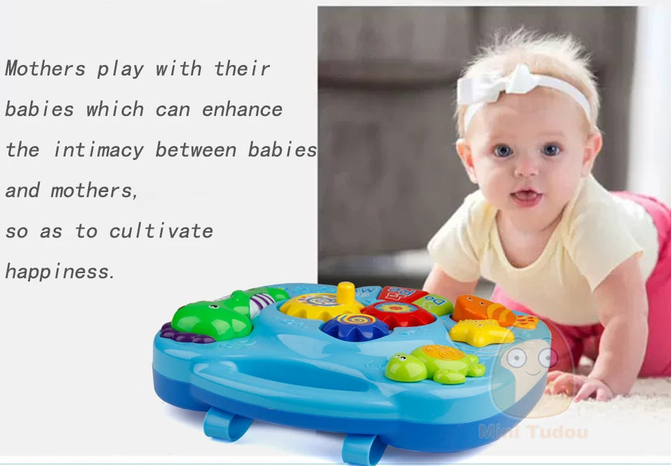 Table musicale jouets pour bébé Machine d'apprentissage jouet éducatif Table d'apprentissage musical jouet Instrument de musique pour enfant en bas âge 6 mois +