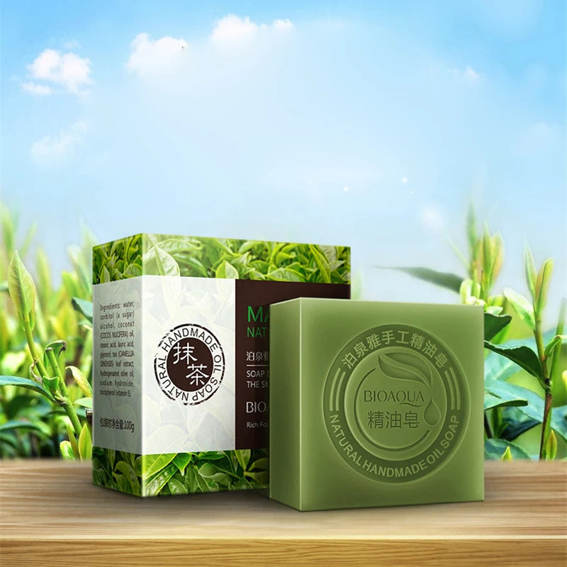 Savons aux huiles essentielles Bioaqua au miel, rose, jasmin, aloé, matcha, myrtille, lavande, charbon de bambou, savons en bambou noir