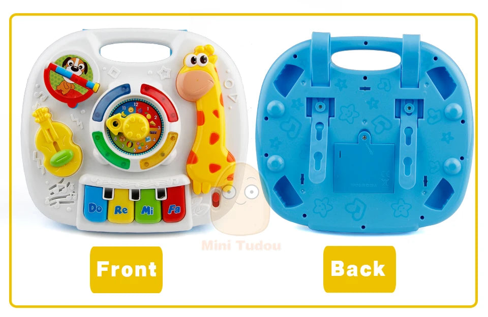 Table musicale jouets pour bébé Machine d'apprentissage jouet éducatif Table d'apprentissage musical jouet Instrument de musique pour enfant en bas âge 6 mois +
