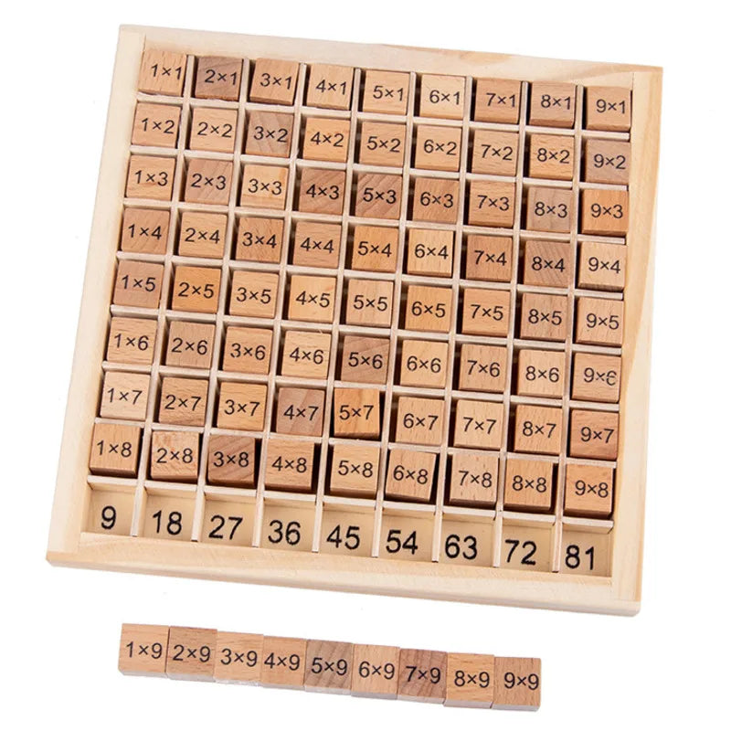 Jouets éducatifs en bois Montessori pour enfants, jouets pour bébés, Table de Multiplication 99, mathématiques préscolaires, arithmétique, outils pédagogiques, cadeau