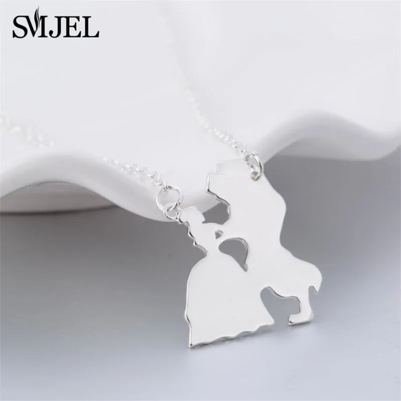 Collier la belle et la bête pour femmes, bijoux de film, pendentif Prince princesse, accessoires pour amoureux, cadeaux, nouvelle collection 2025