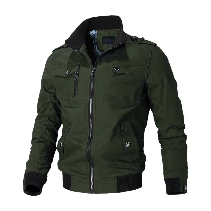 Bomber veste hommes mode décontracté coupe-vent veste manteau hommes 2025 printemps automne nouveaux vêtements d'extérieur chauds solide Stand mince veste hommes