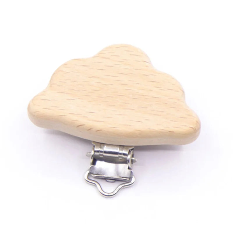5 pièces/ensembles bébé sucette Clips sans BPA mignon modélisation hêtre attache-sucette bébé bricolage dessin animé Animal bois bûche mamelon chaîne support
