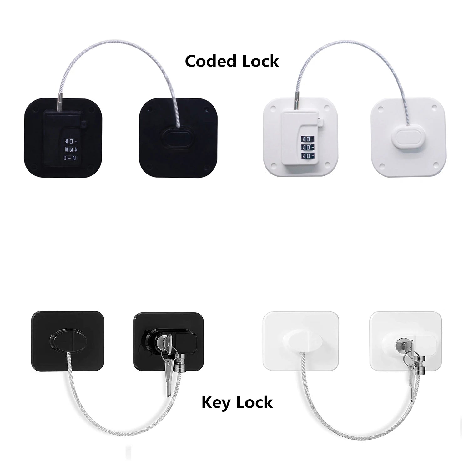 Serrure de réfrigérateur de sécurité pour bébé avec code HTML, serrures d'armoire de sécurité pour bébé, serrures de porte de Cisco coulissantes, 1PC