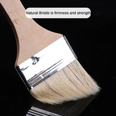 12 pièces/ensemble, pinceau de peinture à l'huile pour aquarelle, brosse d'art en poils de porc, brosse de nettoyage en bois facile à nettoyer, brosse à récurer pour barbecue