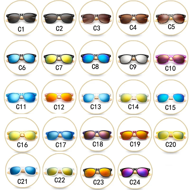 Lunettes De soleil en bois hommes femmes carré bambou femmes pour femmes hommes miroir lunettes De soleil surdimensionné rétro De Sol Masculino à la main