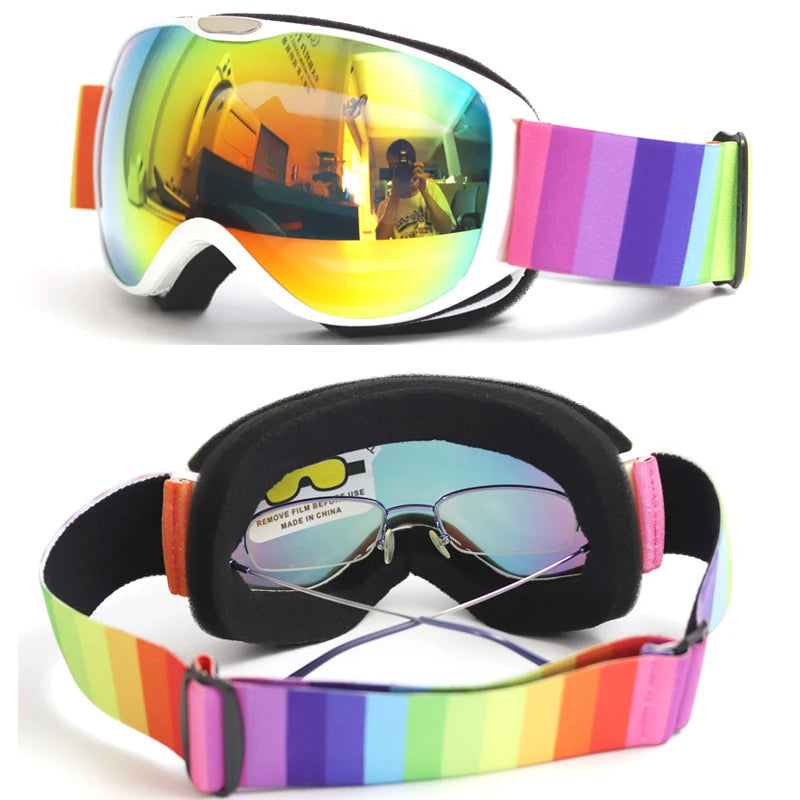 Lunettes de Ski pour enfants de 4 à 14 ans Anti-buée Double couche UV400 lunettes de neige Sports de plein air hiver Snowboard enfants lunettes de Ski