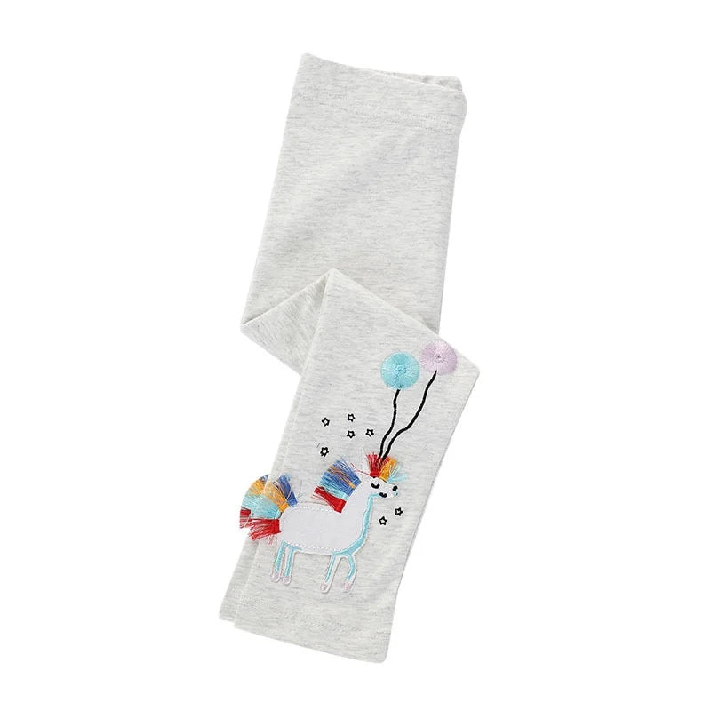 Girls' Leggings 100% Cotton Girl's Pants Girls' Skinny Pants Cartoon Print Pattern Children's Leggings Pants KF083