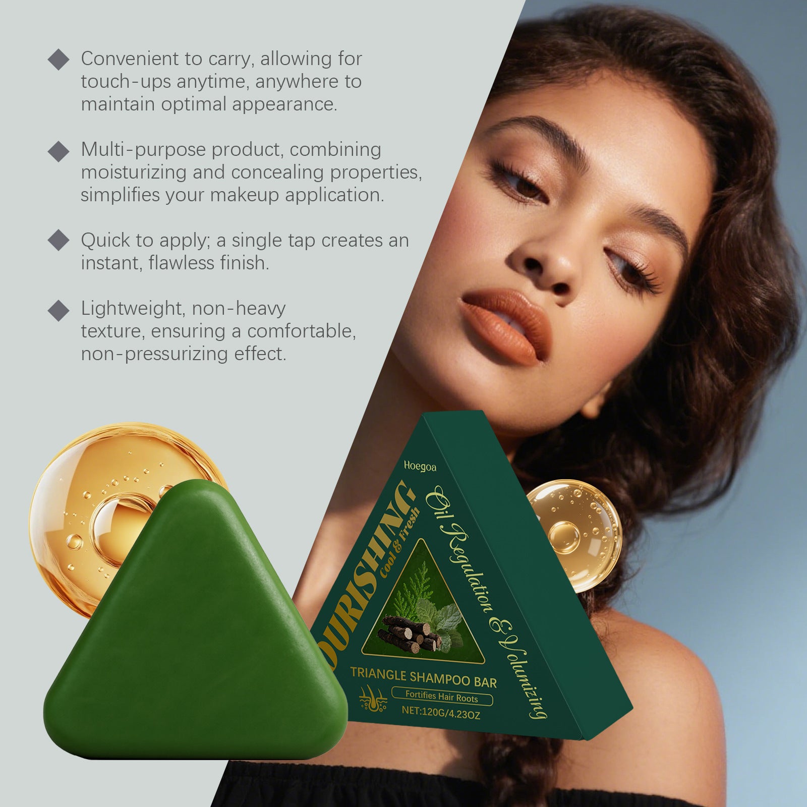 Shampoing Anti-chute de cheveux, barre de nettoyage du cuir chevelu, huile de contrôle épaisse, pellicole, réduit la cascade, savon de soin volumisant solide fait à la main