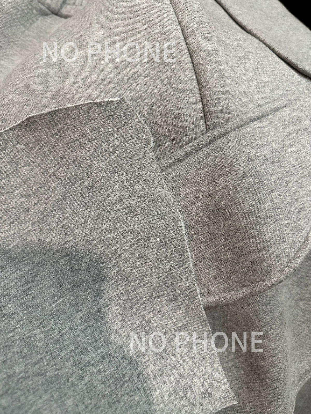 Mjd Heavy-Duty Three-Dimensional Pleated Curved Hem Sweatpants with Large Pockets, Baggy Style, Jogger Cuffs, Gray Sports Trousers Koin