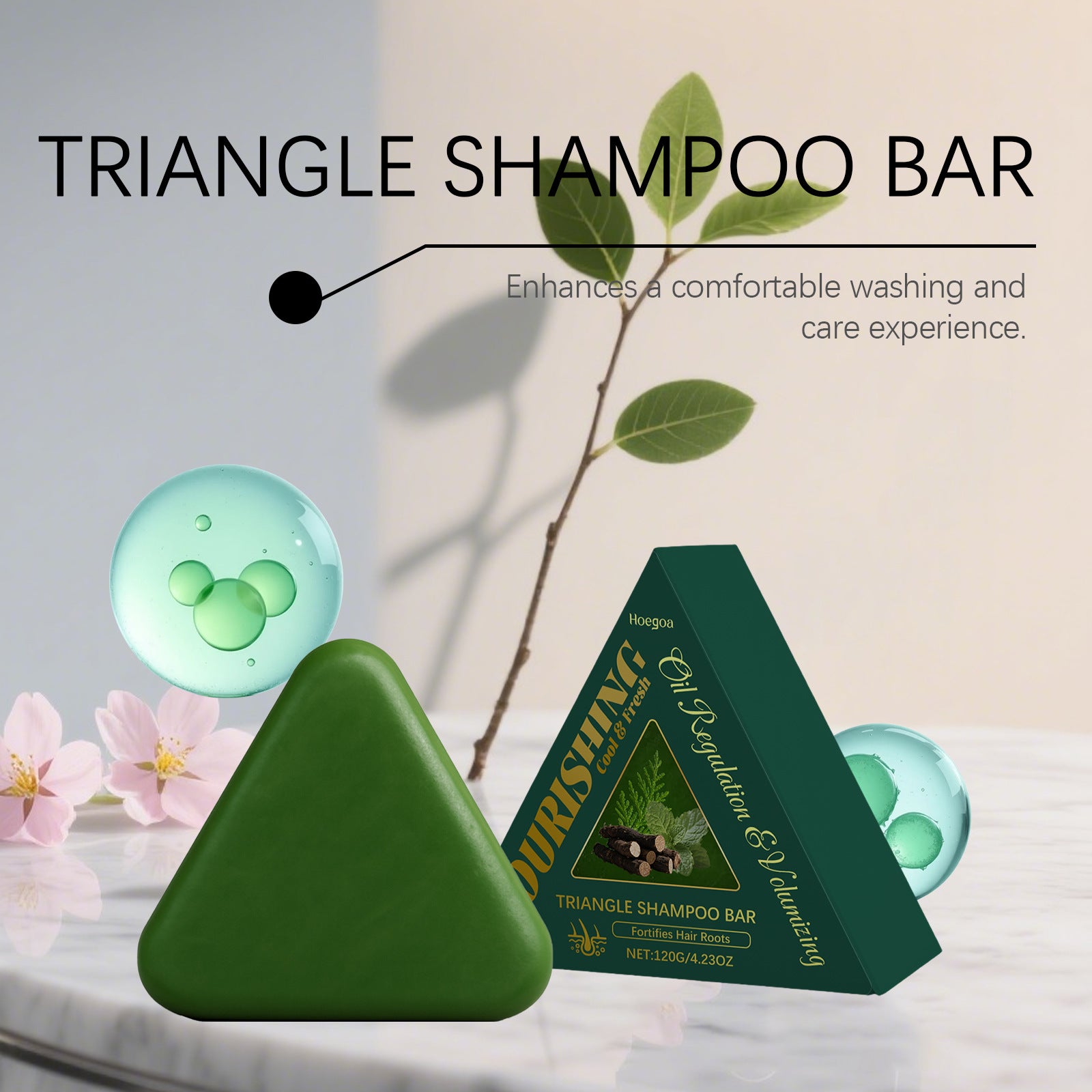 Shampoing Anti-chute de cheveux, barre de nettoyage du cuir chevelu, huile de contrôle épaisse, pellicole, réduit la cascade, savon de soin volumisant solide fait à la main
