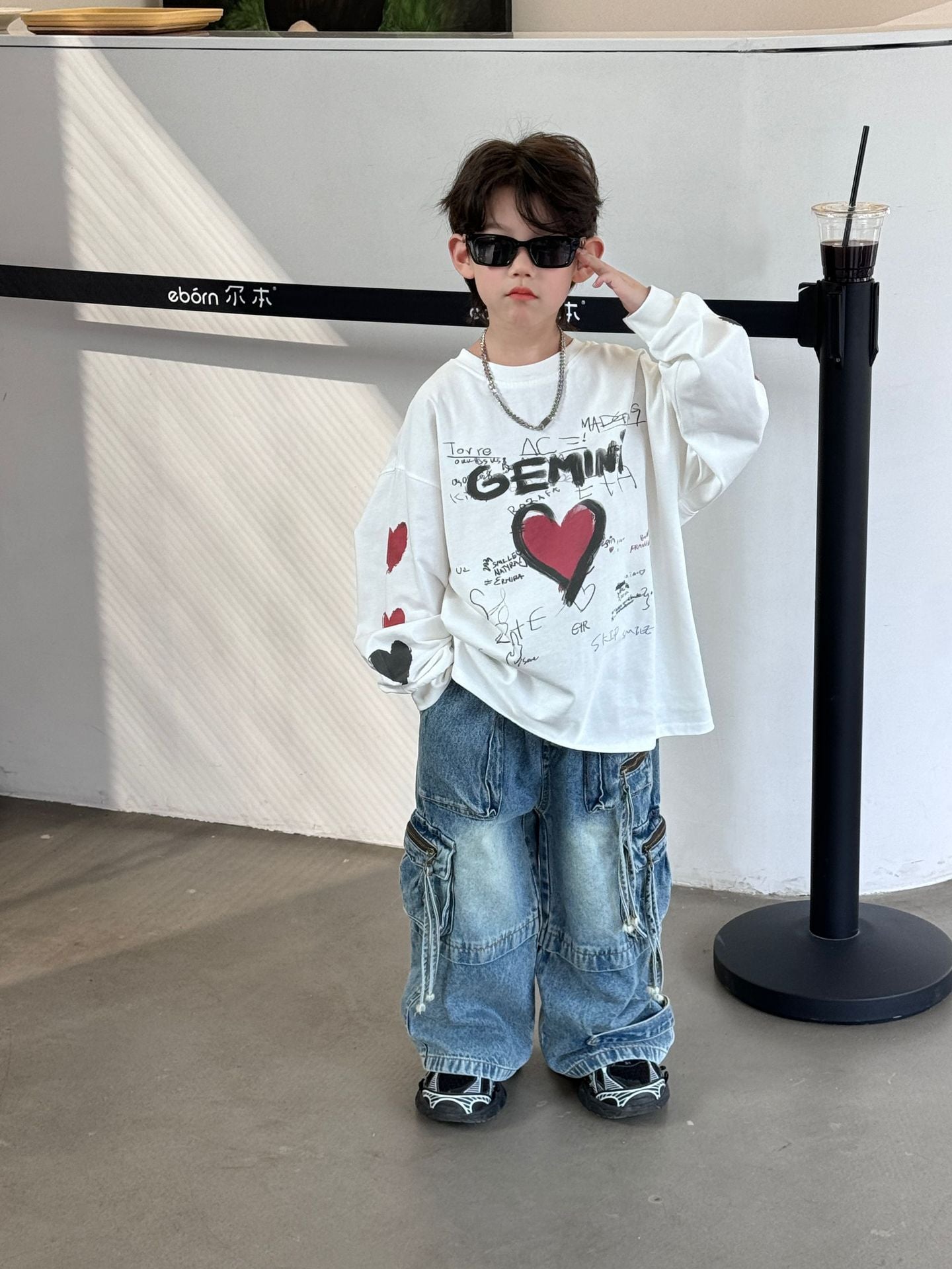Bébé enfants Denim pantalon printemps automne nouveau à la mode Cargo jean garçon Style coréen décontracté beau pleine longueur poche pantalon