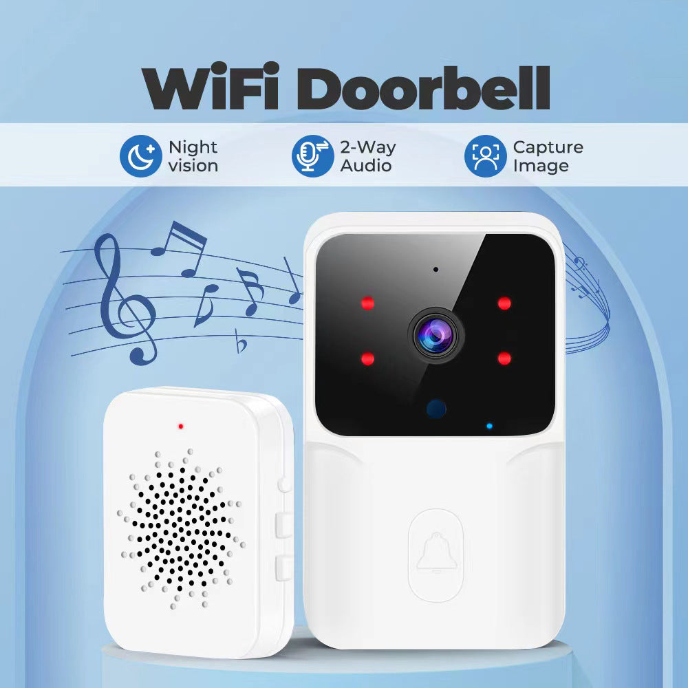 Sonnette vidéo WiFi sans fil, caméra HD, alarme IR, sécurité, maison intelligente, interphone WiFi pour la maison