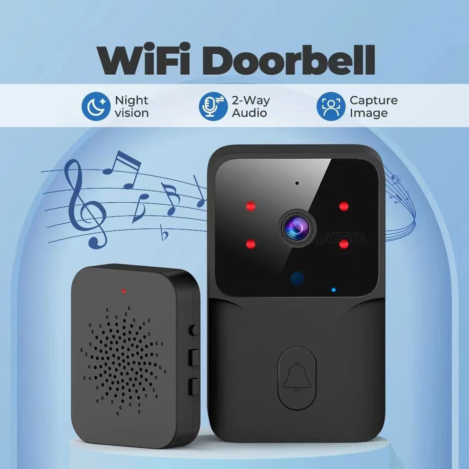 Sonnette vidéo WiFi sans fil, caméra HD, alarme IR, sécurité, maison intelligente, interphone WiFi pour la maison