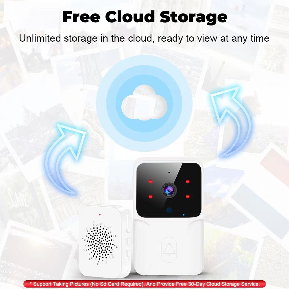 Sonnette vidéo WiFi sans fil, caméra HD, alarme IR, sécurité, maison intelligente, interphone WiFi pour la maison
