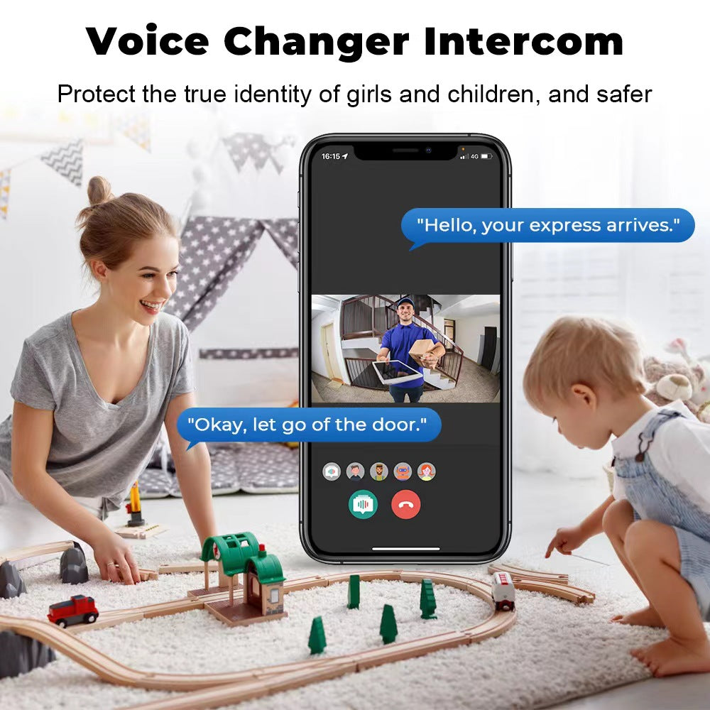 Sonnette vidéo WiFi sans fil, caméra HD, alarme IR, sécurité, maison intelligente, interphone WiFi pour la maison