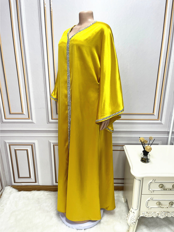 Jalabiya-Robe musulmane élégante pour femmes, caftan moyen, ceinture, Eid, Dubaï, Abaya islamique, Turquie, robes de soirée, Ramadan Abayas