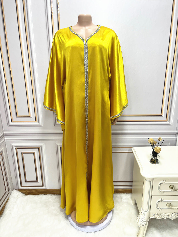 Jalabiya-Robe musulmane élégante pour femmes, caftan moyen, ceinture, Eid, Dubaï, Abaya islamique, Turquie, robes de soirée, Ramadan Abayas