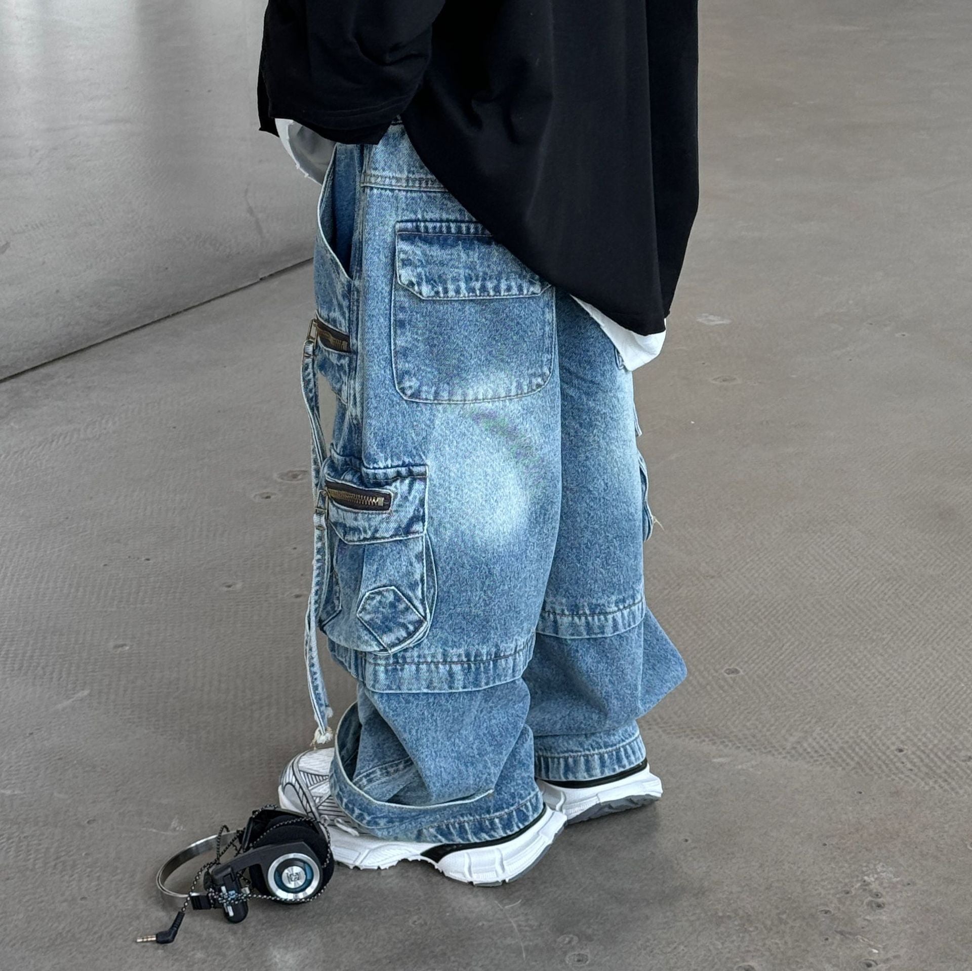 Bébé enfants Denim pantalon printemps automne nouveau à la mode Cargo jean garçon Style coréen décontracté beau pleine longueur poche pantalon
