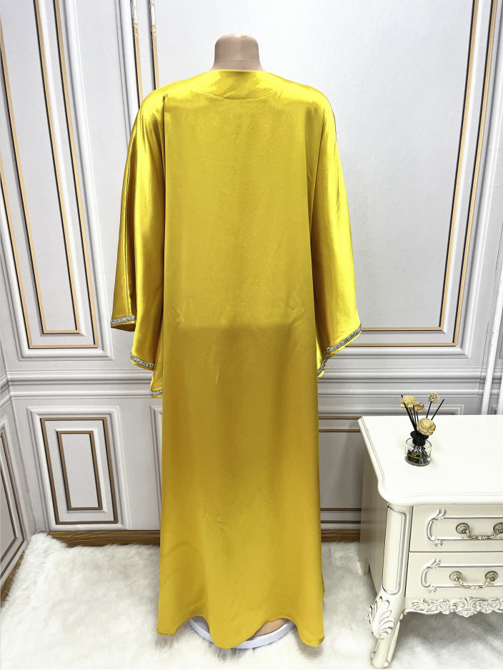 Jalabiya-Robe musulmane élégante pour femmes, caftan moyen, ceinture, Eid, Dubaï, Abaya islamique, Turquie, robes de soirée, Ramadan Abayas