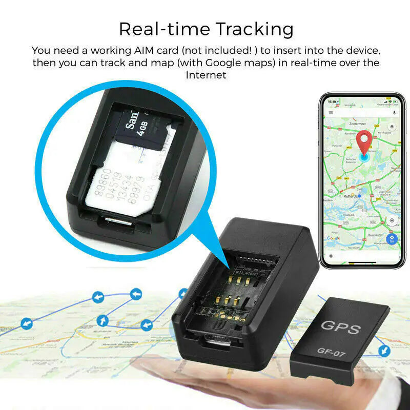 GF07 Mini Magnetic GPS Tracker Real-Time Locator for Car Truck Vehicle GSM GPRS USA