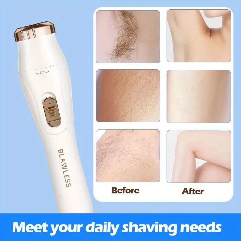 Electric razor for women, feminine razor, bikini trimmer, ladies' body razors, underarm and leg shavers, portable painless epilator