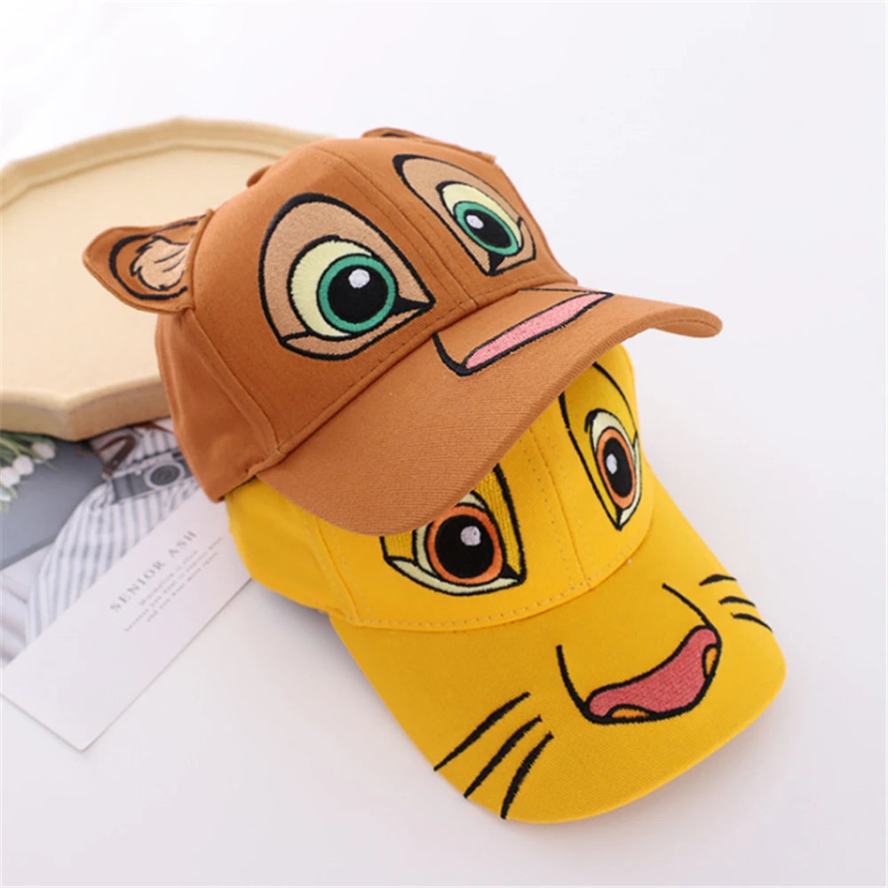 Children's Baseball Cap, New Autumn/Summer Fashion for Boys and Girls, Cartoon Tiger Spring Outdoor Sun Hat