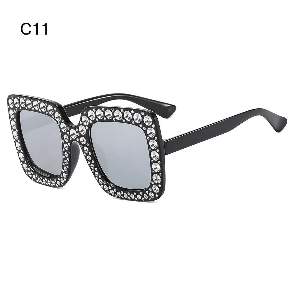 Lunettes de soleil carrées à paillettes pour enfants, à la mode, pour garçons et filles, élégantes en diamant, pour bébés, lunettes de fête, UV400