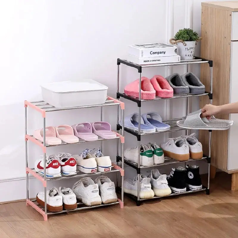 Chaussures T1 multicouches et peu encombrantes, rangement domestique simple, trois et quatre couches, supports à chaussures, 3/4