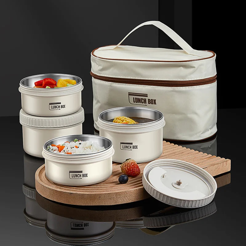 Conteneur à lunch en acier inoxydable empilable Bento Boîte à lunch portable