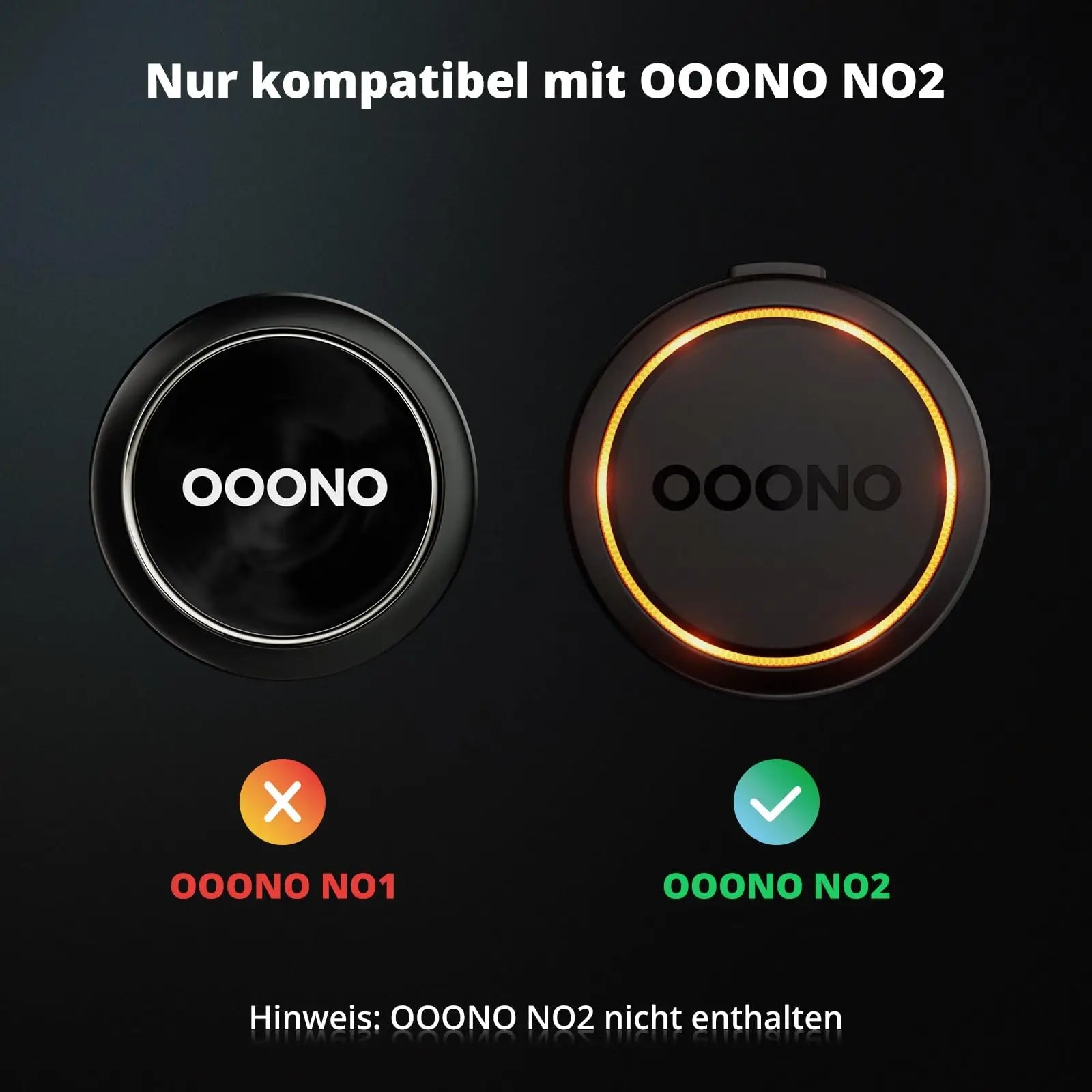 Support de voiture magnétique pour OOONO CO-Driver NO2, support de voiture en métal robuste avec aimants intégrés, Compatible avec la caméra de vitesse OOONO NO2