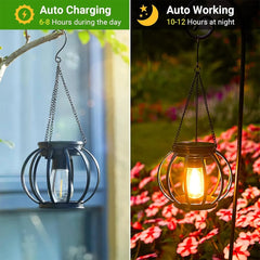 Solar LED Outdoor Light, Waterproof, 3000k, Auto On/Off, Induction, Decorative Outdoor Hanging Light, Festival Light