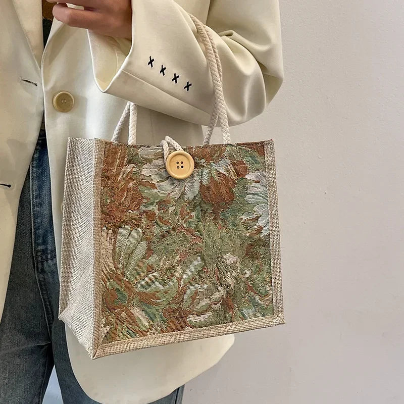 2025 sacs en lin sac à main pour femmes Shopper sac fourre-tout sac de créateur de mode pratique grande capacité pour voyage sac d'épicerie