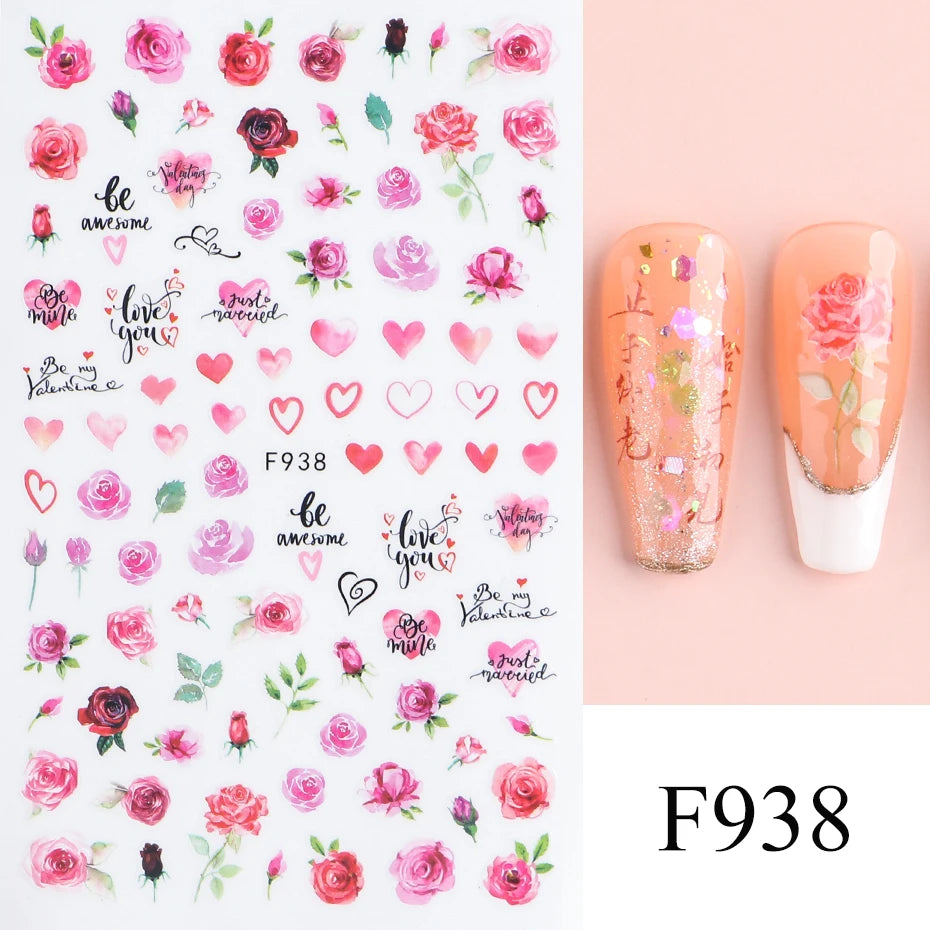Easter bunny nail stickers, self-adhesive 3D decals, nail art supplies, cartoon character, DIY nail stickers