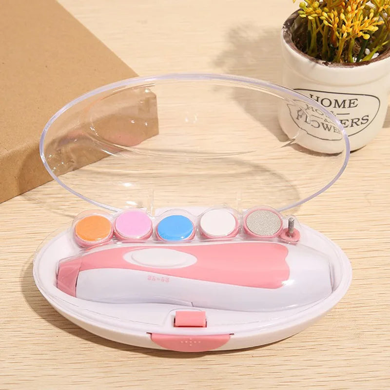 Coupe-ongles électrique pour bébé, outil de polissage des ongles pour enfants, soins pour bébé, coupe-ongles multifonctionnel, ensemble de manucure pour nourrissons