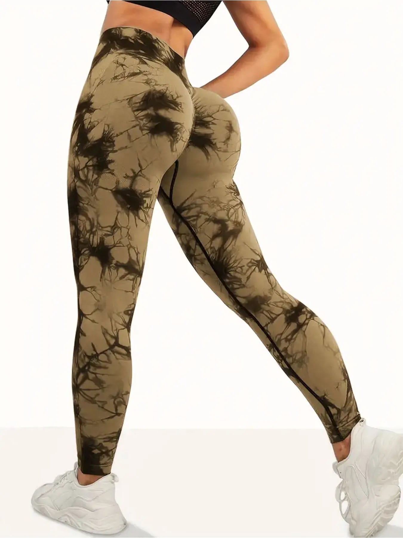 Pantalon de Yoga sans couture pour femmes, teinture par nouage, taille haute, doux et confortable, vêtements de sport, Leggings d'entraînement, collants