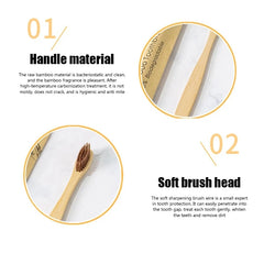 Brosses à dents en bambou 100 pièces brosse à dents réutilisable écologique adulte brosse à dents souple en bois écologique végétalien