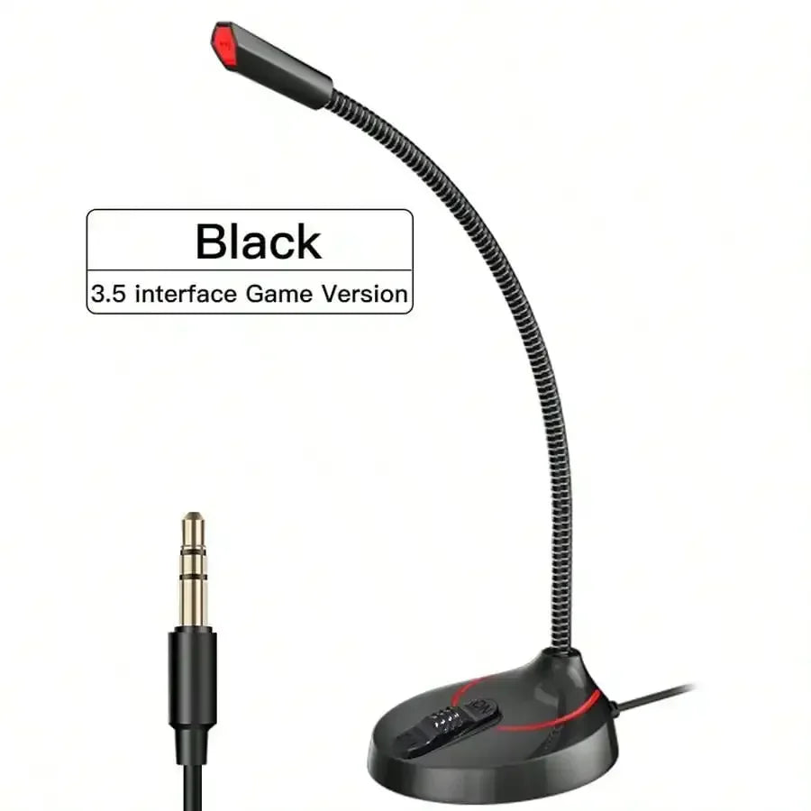 Microphone professionnel USB 3.5mm, chant statique, pour jeux sur ordinateur de bureau, puzzles omnidirectionnels