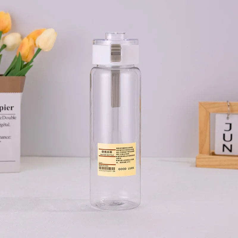 Bouteille d'eau transparente pour enfants, 350/550/800/ml, réutilisable, anti-fuite, Durable, avec bouchon à boire